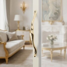 황동 중문 손잡이 오리